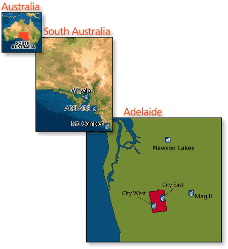 uniSA campusLocations