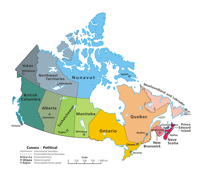 map of Canada